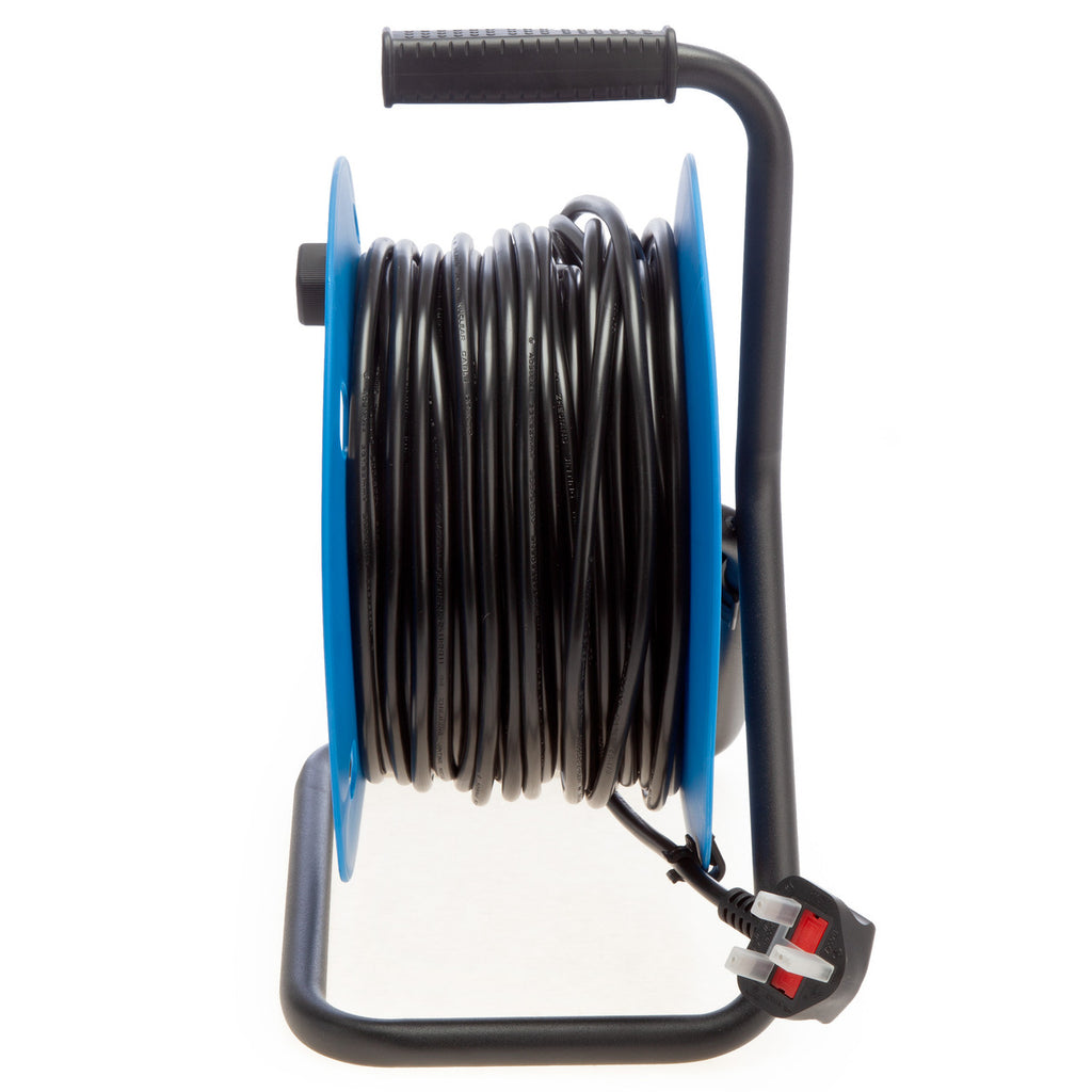 Connexion 8425 Cable Reel 1.25mm 13 Amp 50 Metres 4x Sockets 240V side view