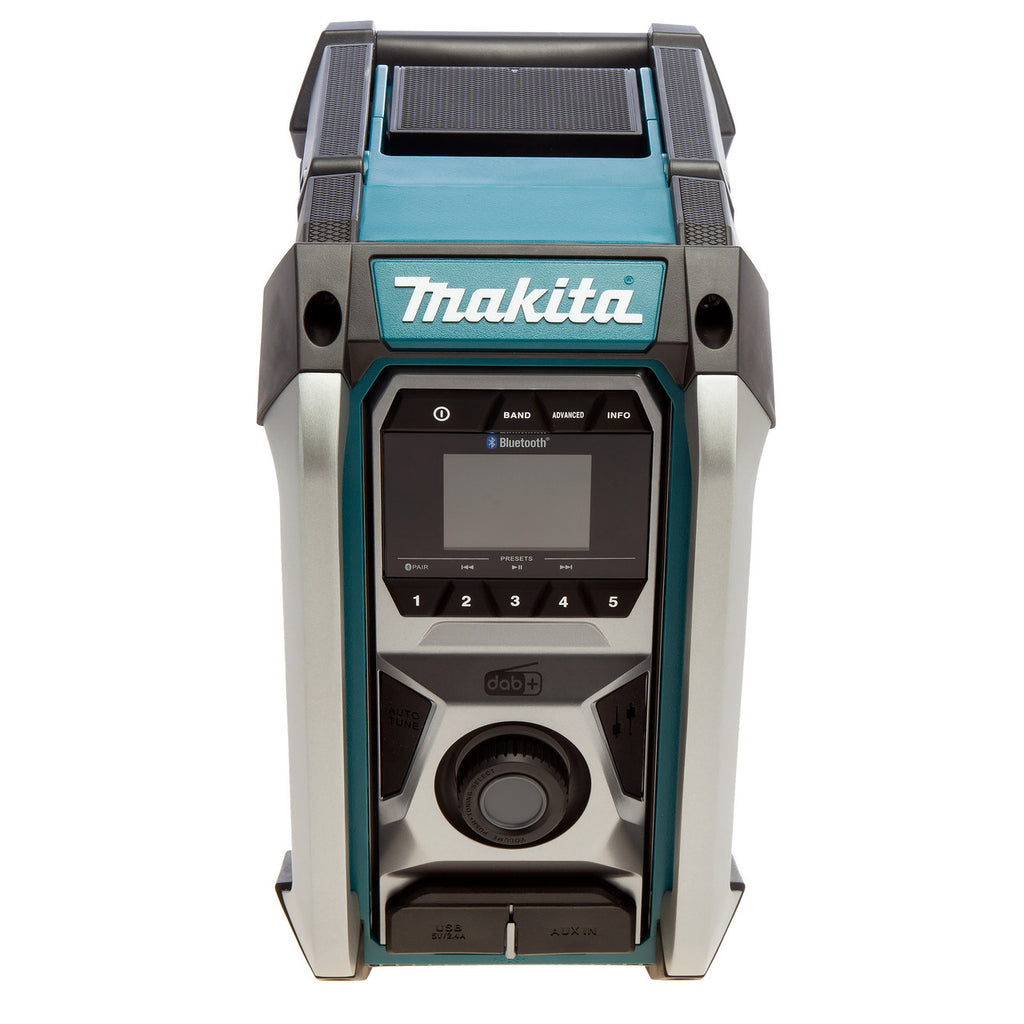 Makita MR007GZ CXT/LXT /XGT Bluetooth DAB/DAB+ Job Site Radio (Body Only) straight on view