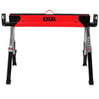 Excel 6288 Heavy Duty Steel Folding Saw Horse with Adjustable Legs 1178kg Capacity (Twin Pack) 2