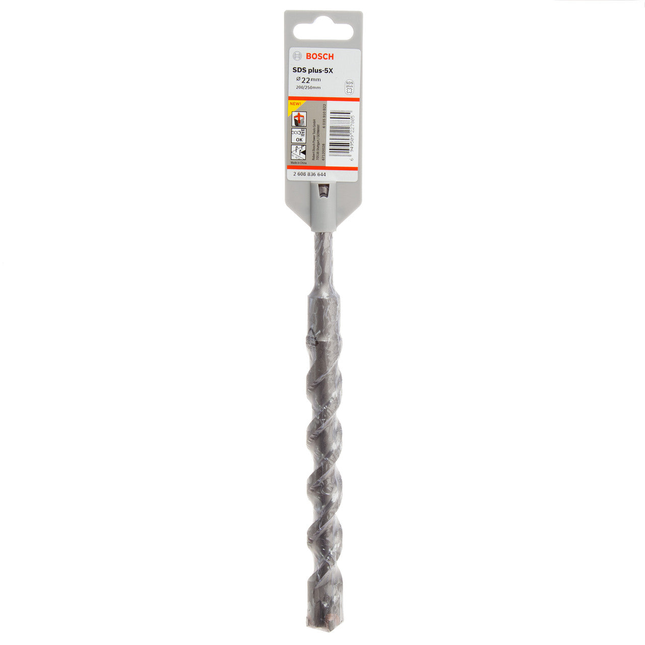 Bosch 2608836644 SDS+ 5X Hammer Drill Bit 22mm x 200mm x 250mm 2