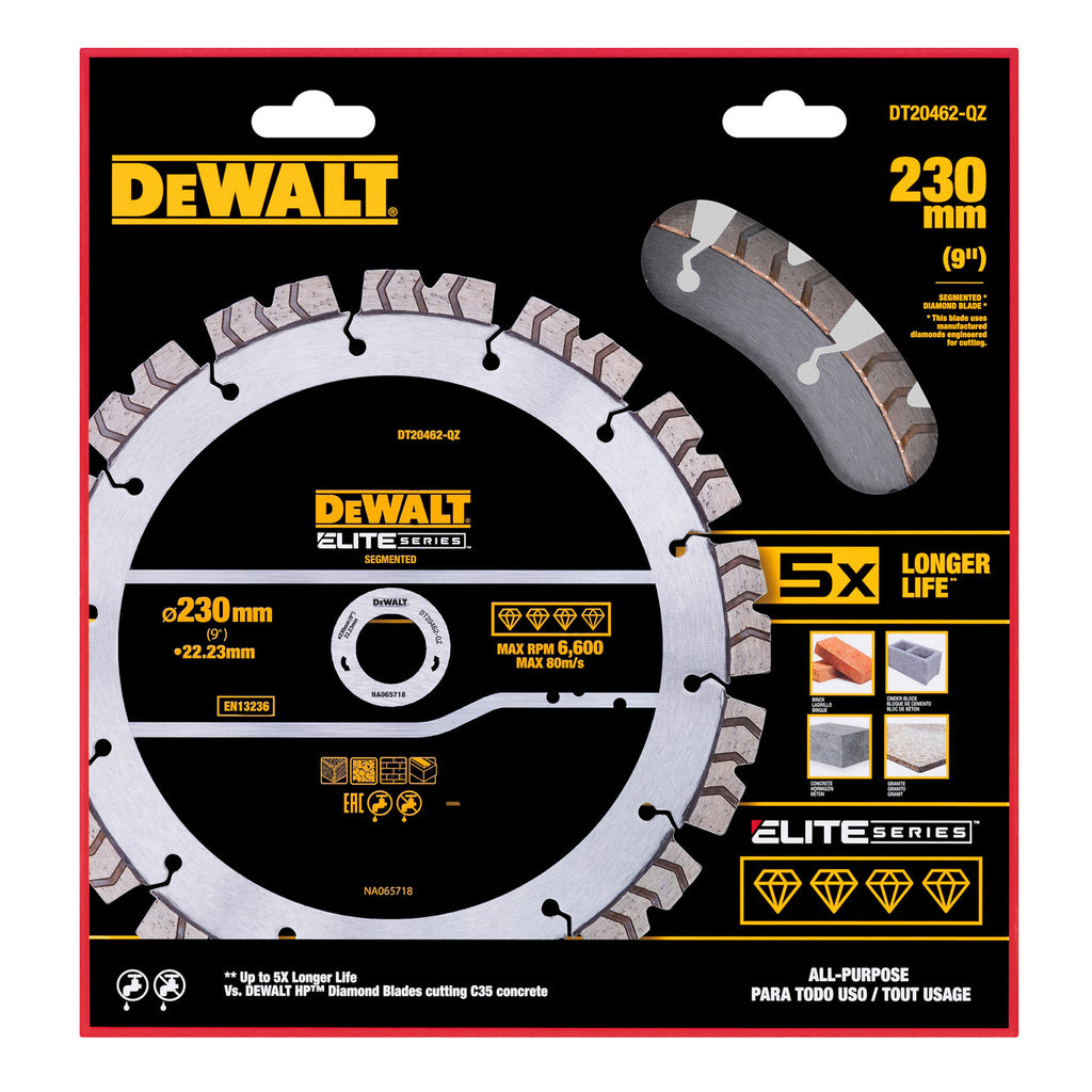 Dewalt DT20462 ELITE Diamond Segmented Wheel 230mm x 22.23mm 2