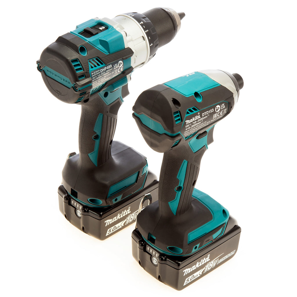 Makita DLX2507TJ 18V LXT DHP489 Combi Drill & DTD153 Impact Driver Twin Pack (2 x 5.0Ah Batteries) 3