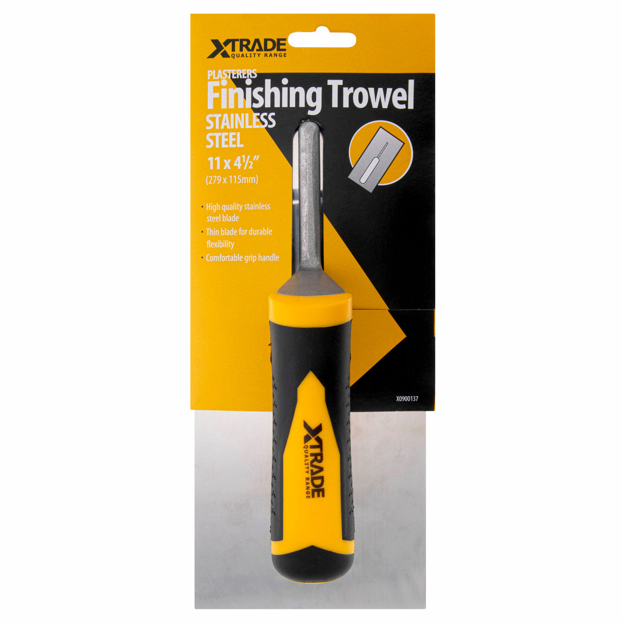 XTrade X0900137 Plasterers Finishing Trowel Stainless Steel 11″ / 279mm 2