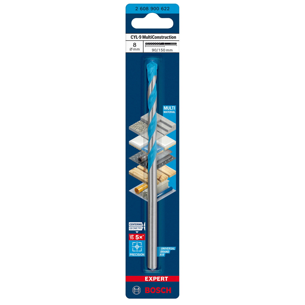 Bosch 2608900622 Expert CYL-9 Multi Construction Drill Bit 8 x 90 x 150mm 2