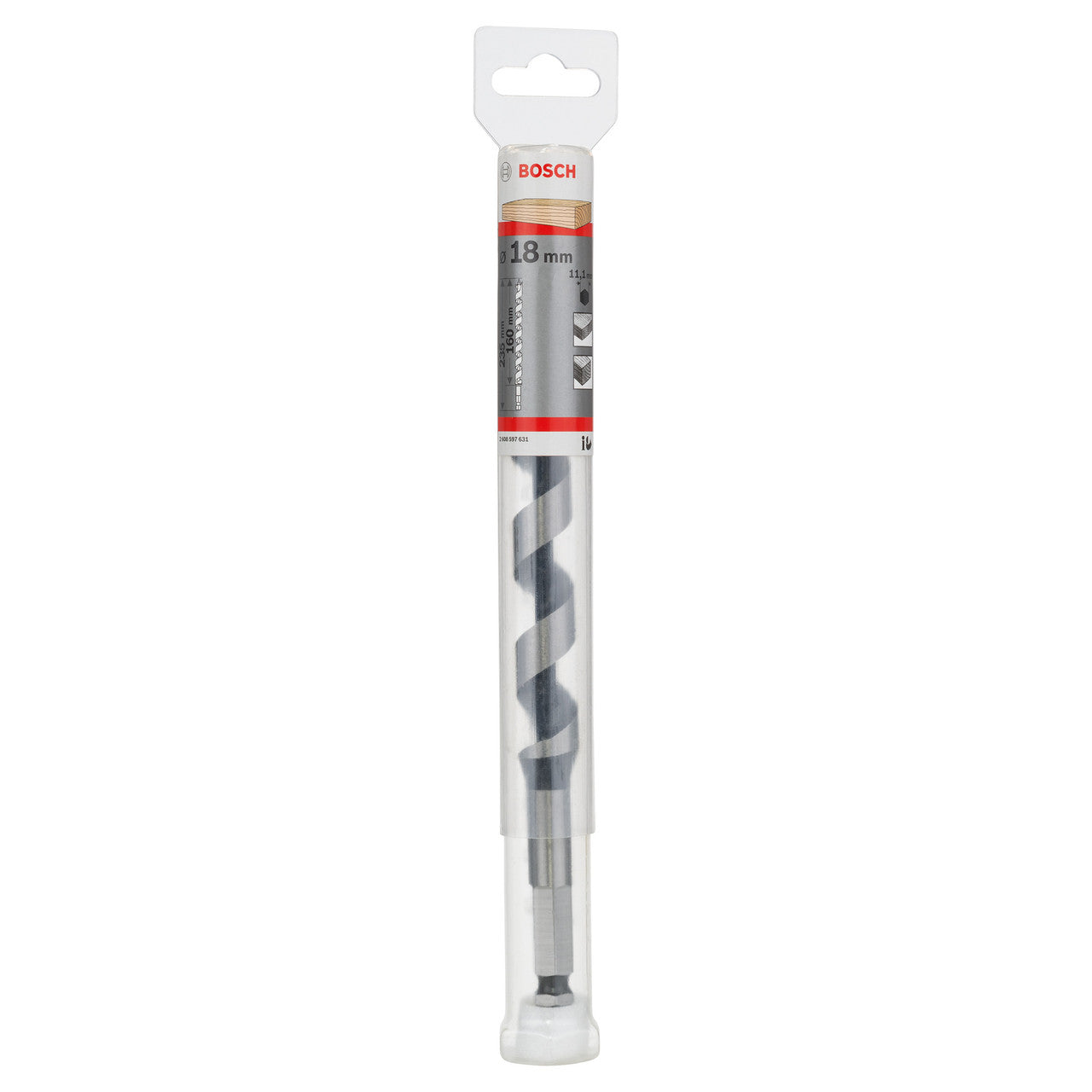 Bosch 2608597631 Auger Drill Bit with Hex Shank 18 x 160 x 235mm 2