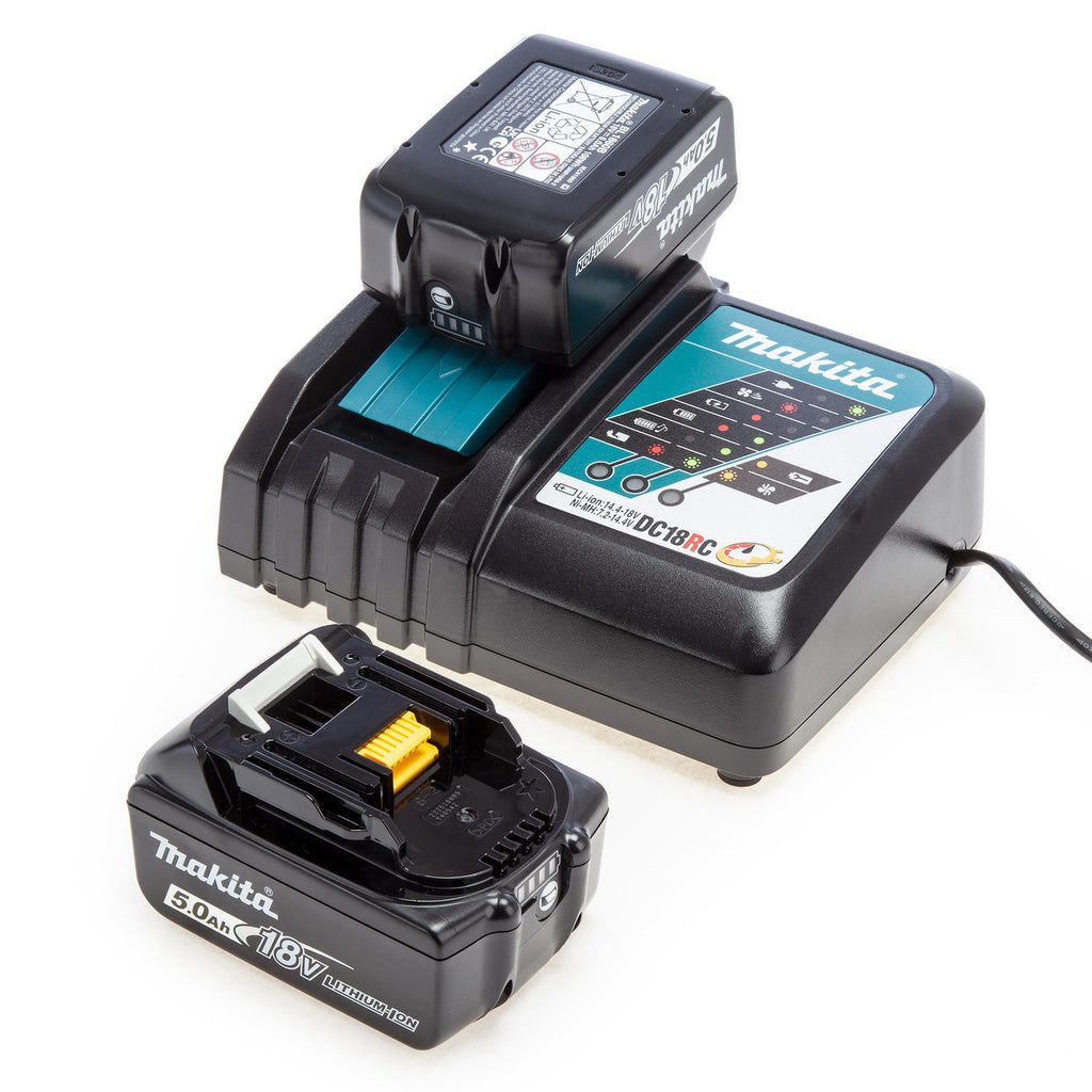 Makita Package - 2 x BL1850B 5.0Ah Batteries, DC18RC Charger & Makpac Type 3 Case 2