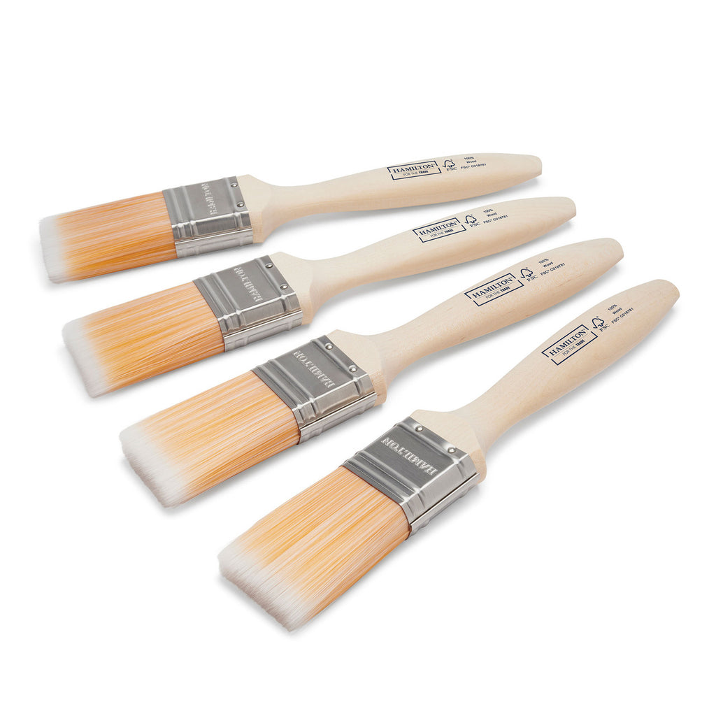 For The Trade 3100104-15 Fine Tip Flat Paint Brushes 1.5" (4 Pack)