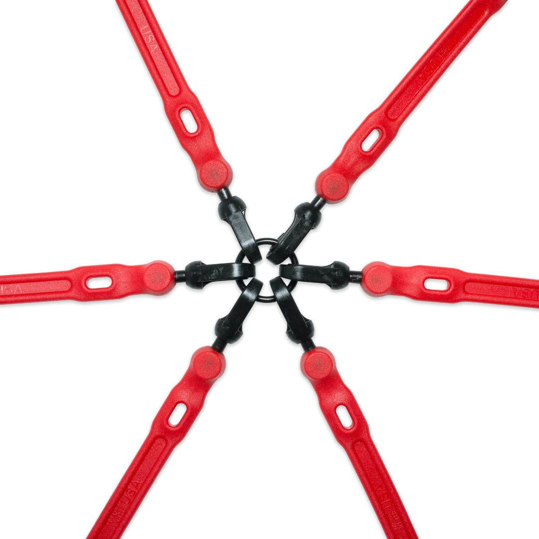 The Perfect Bungee FW36-6BL Adjustable 6-Strap Flex-Web Bungee in Blue (up to 3.65m x 3.65m)