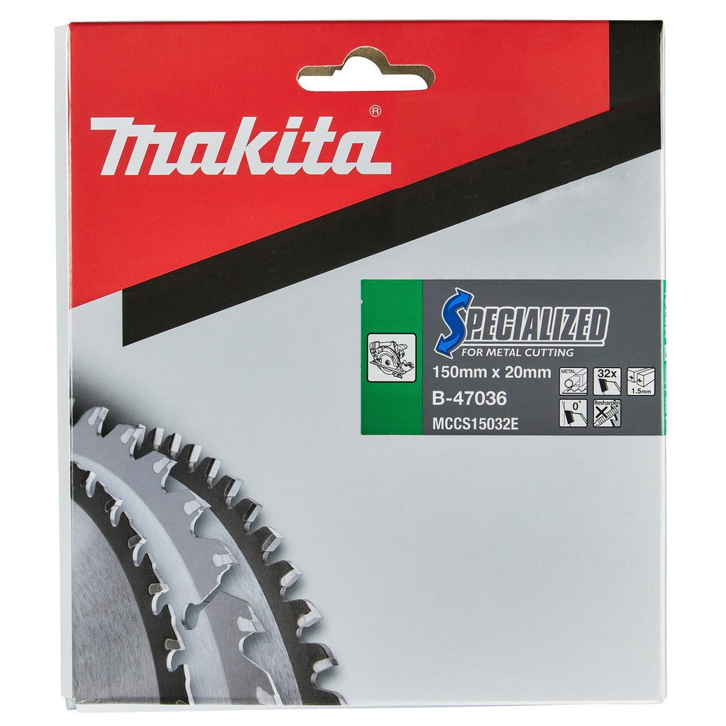 Makita B-47036 Specialized Circular Saw Blade for Metal Cutting 150mm x 20mm x 32T 2