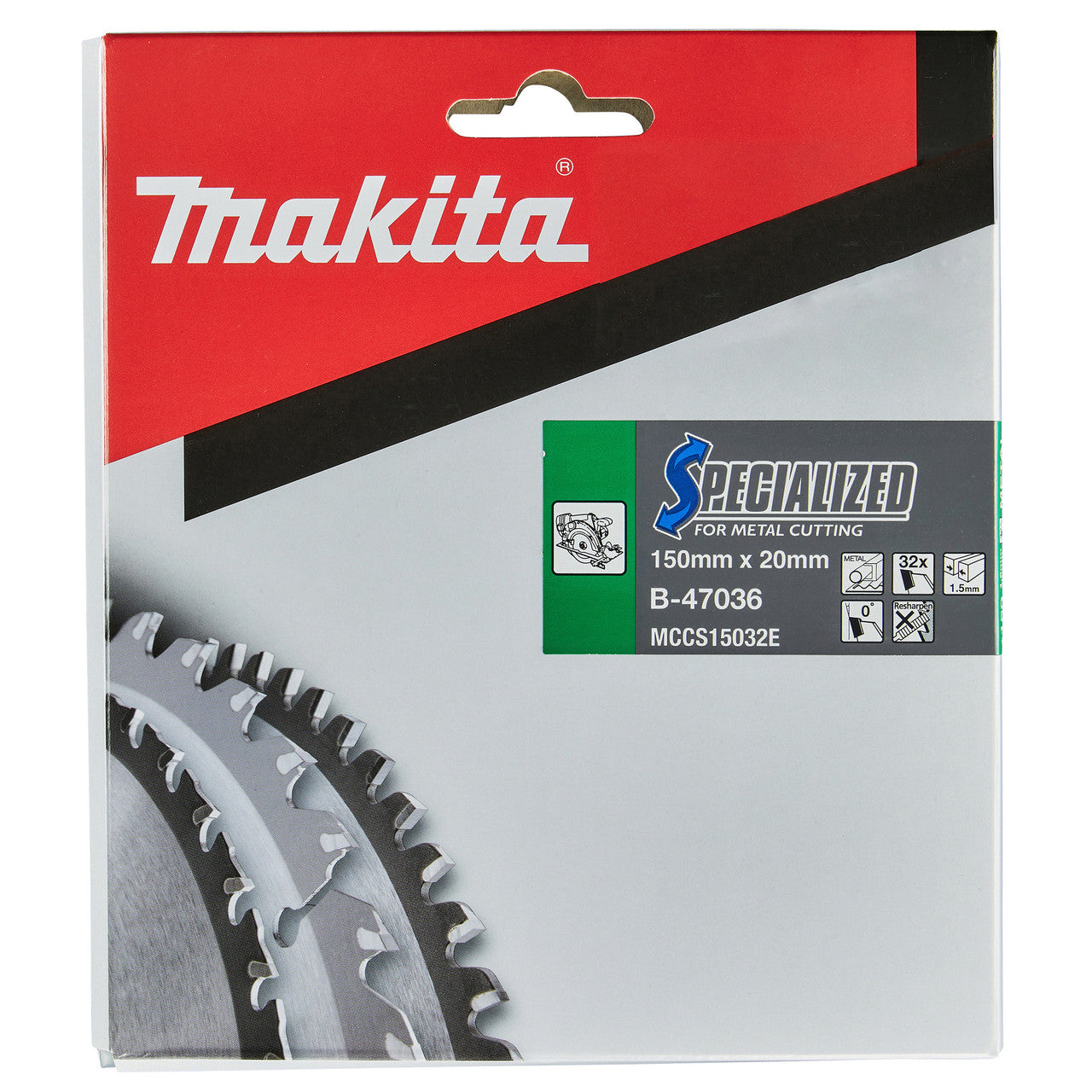 Makita B-47036 Specialized Circular Saw Blade for Metal Cutting 150mm x 20mm x 32T 2