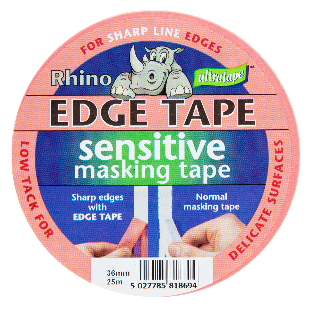 Ultratape 00723625RH Rhino Sensitive Edge Tape Pink 36mm x 25m 2
