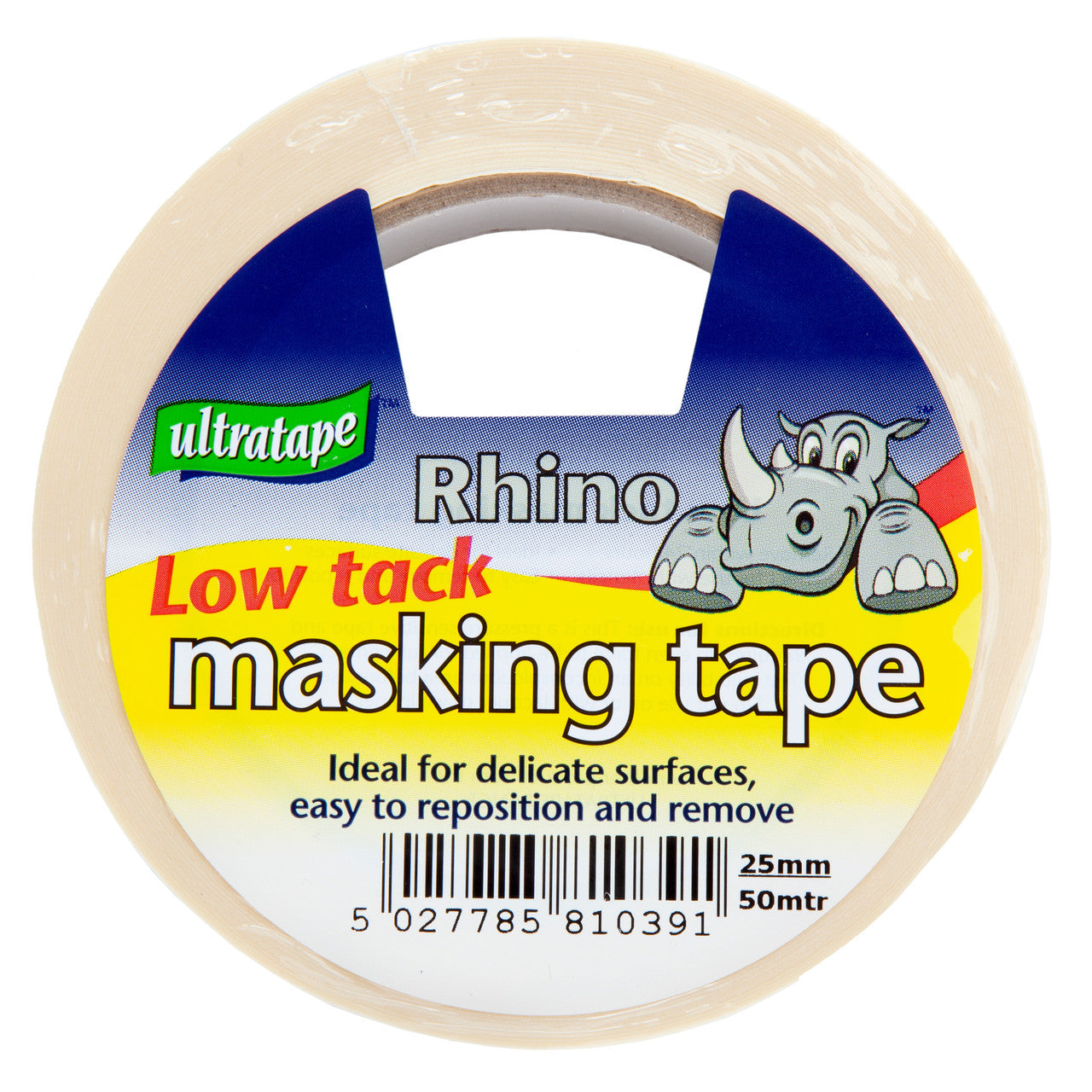Ultratape 00572550RH Rhino Low Tack Masking Tape 25mm x 50m 2