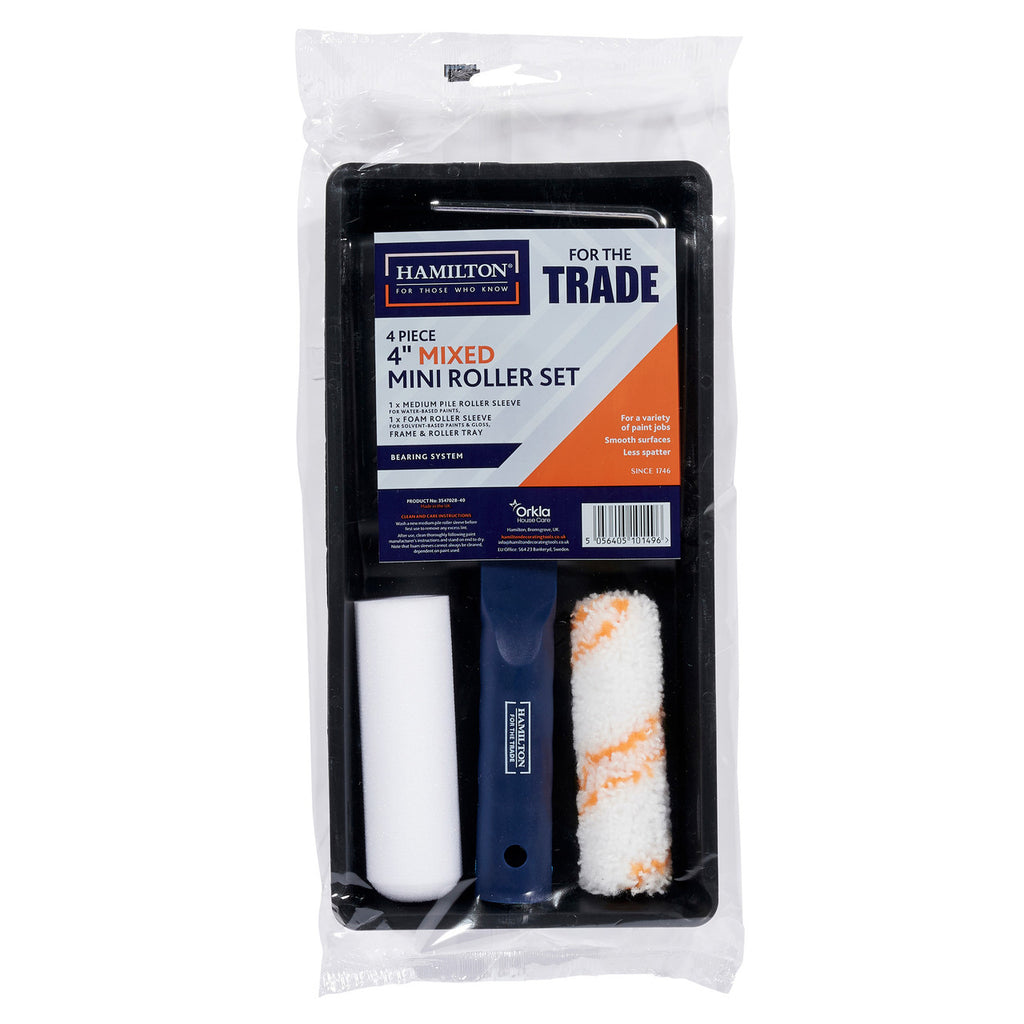 For the Trade 3547028-40 Mixed Mini Roller Kit 4″ (4 Piece) 3