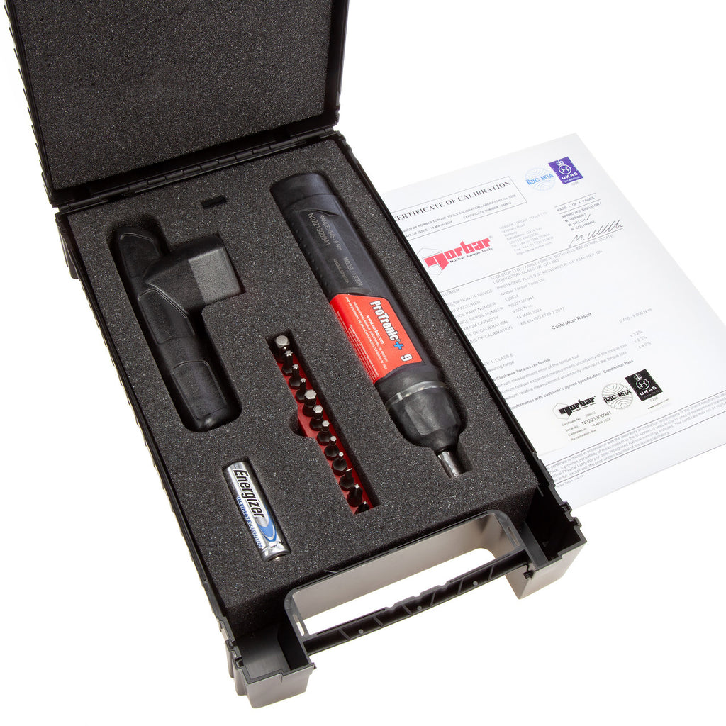 Norbar 130524 ProTronic Plus 9 Screwdriver 1/4" Female Hex 0.45 - 9 N.m 2