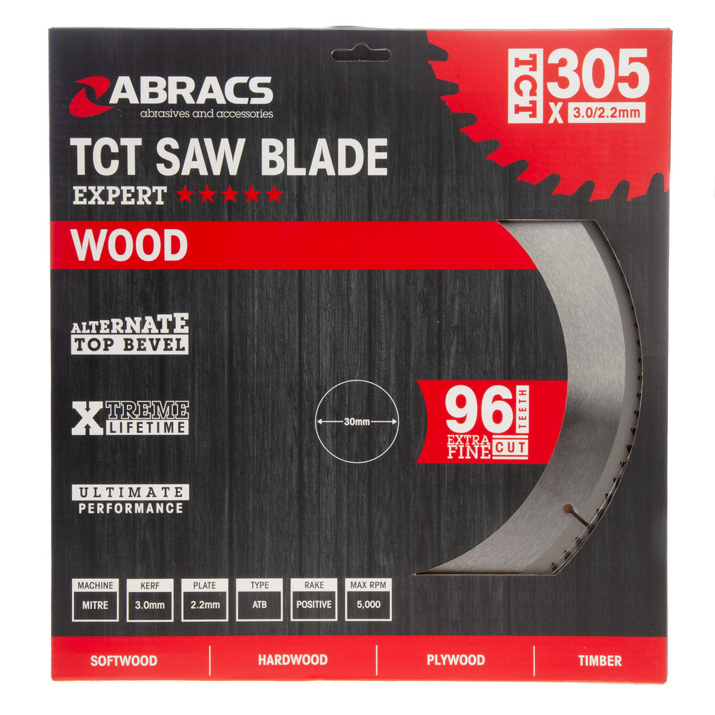 Abracs TCT30596 TCT Circular Saw Blade for Wood 305 x 30mm x 96T 2