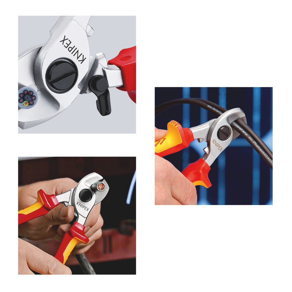 Knipex 9526165 Cable Shears with Opening Spring VDE 1000V 165mm 4