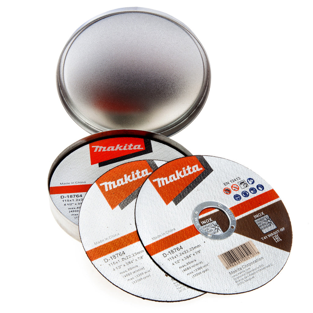 Makita D-18764-10 Thin Cutting Disc 115mm x 1.2mm (Pack of 10)