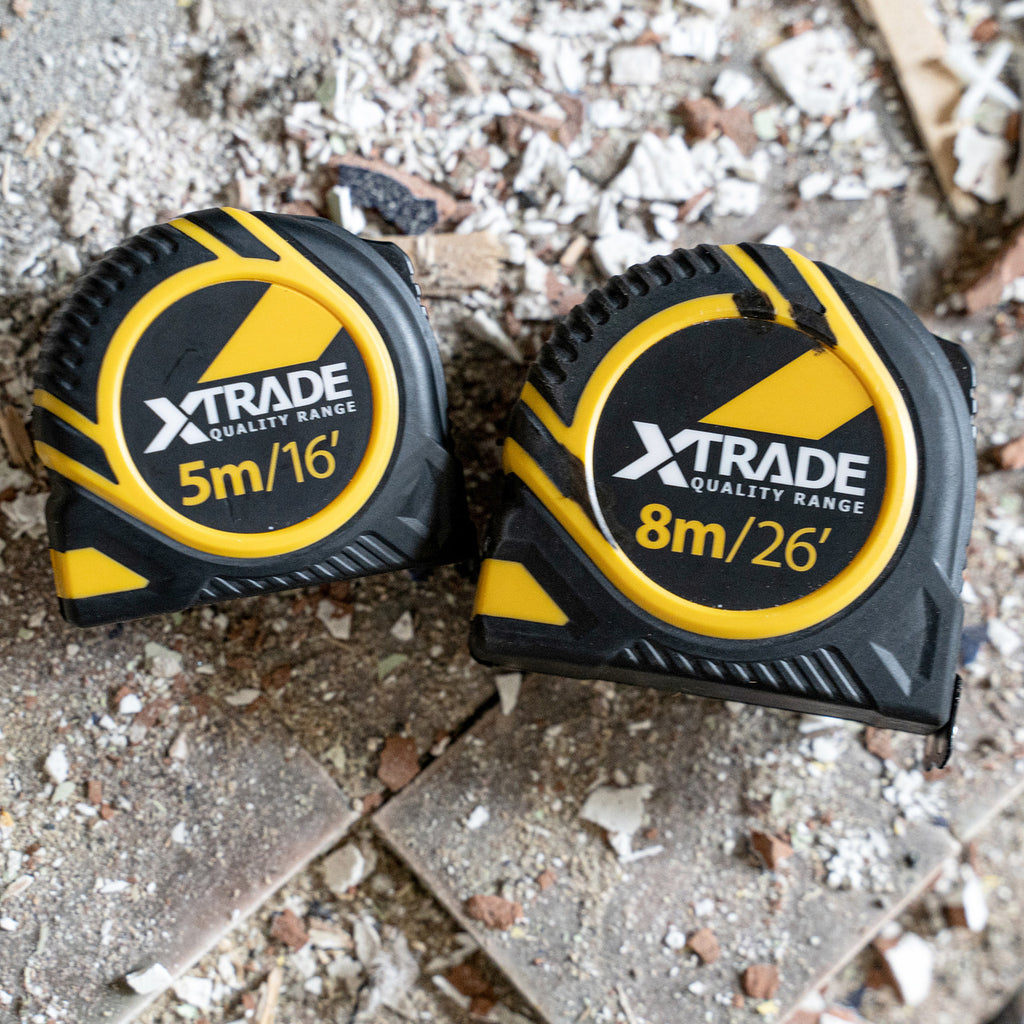 XTrade X0900028 Metric/Imperial Tape Measure Twinpack 5m + 8m 5