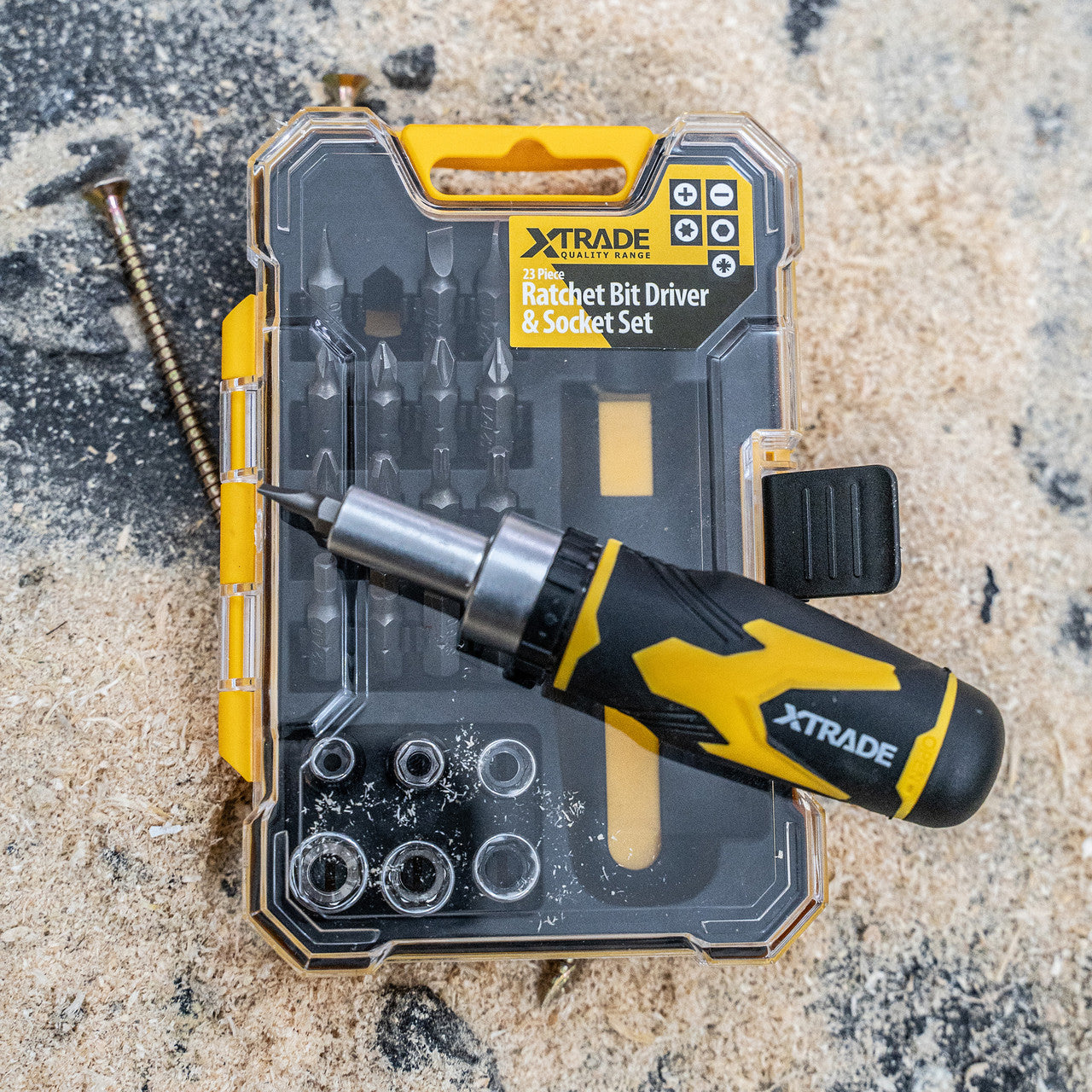 XTrade X0900076 Ratchet Bit Driver & Socket Set (23 Piece) 4