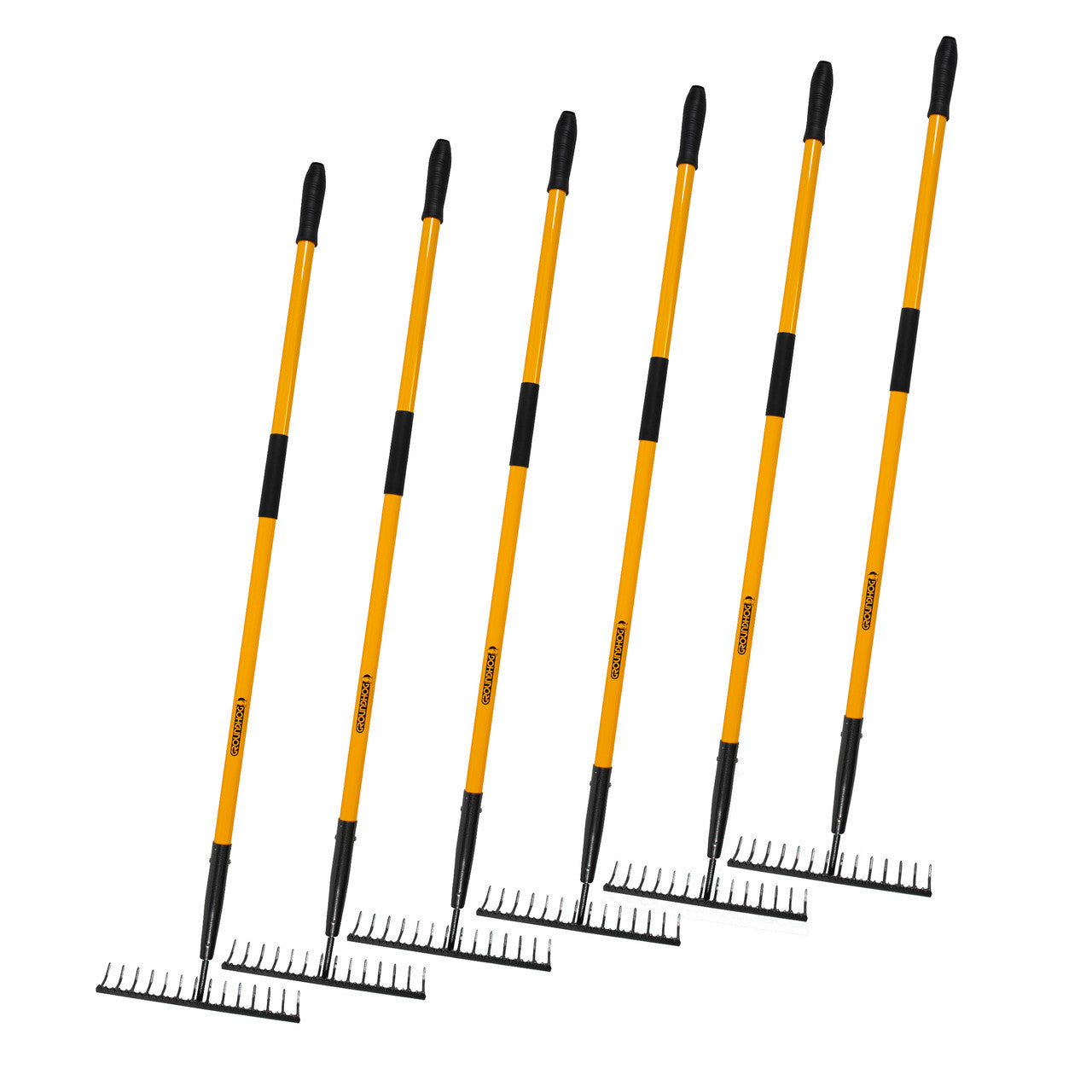Groundhog G1300014-6 Sharp Edge Soil Rake 14” (Pack of 6)