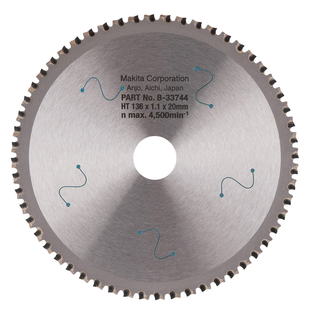 Makita B-33744 Specialized Circular Saw Blade for Metal/Stainless Cutting 136mm x 20mm x 56T 3