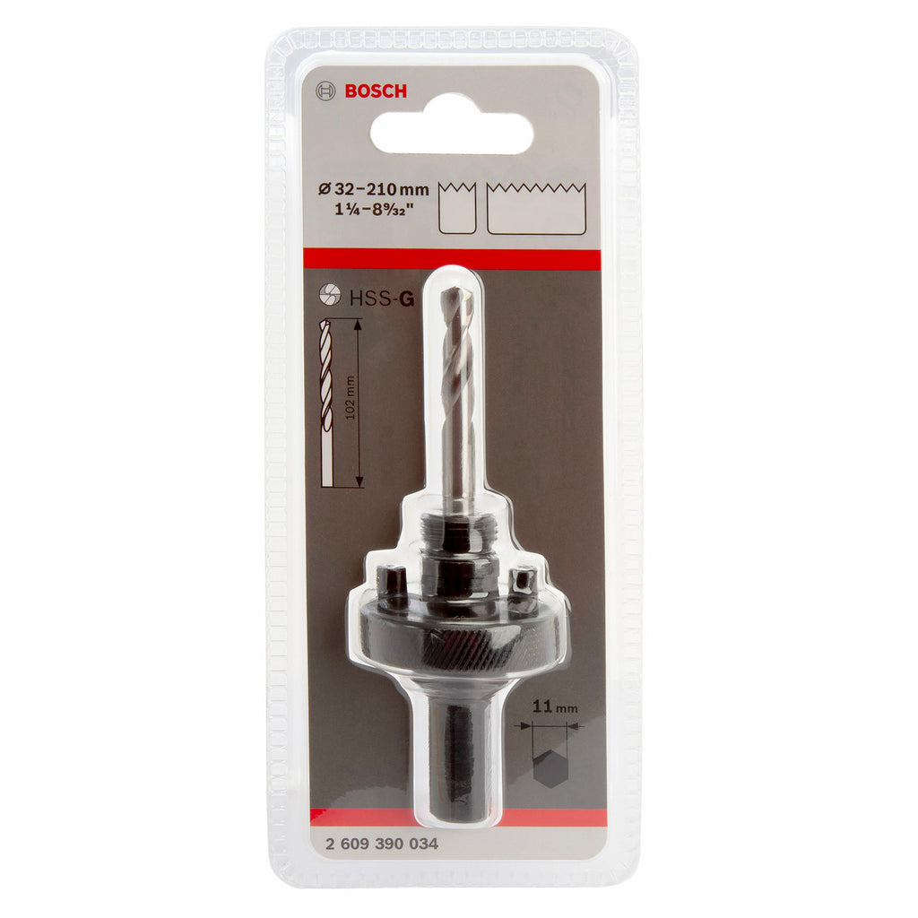 Bosch 2609390034 HSS-G Hex Shank Hole Saw Arbor 32-210mm 2