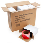 Red & White Barrier Tape 500m x 70mm (Box of 10)