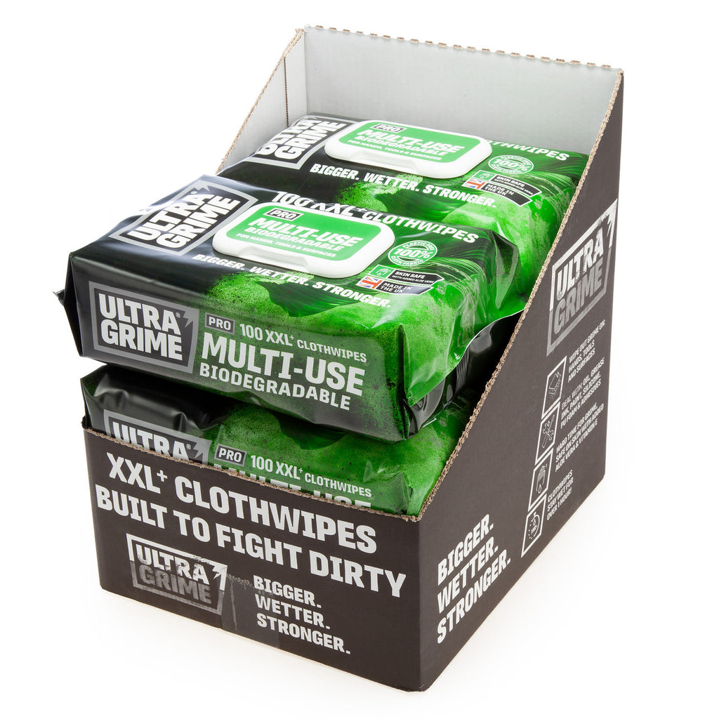 UltraGrime Pro 5940 Multiuse Bio XXL+ Clothwipes (100 Pack x 6 in CDU)