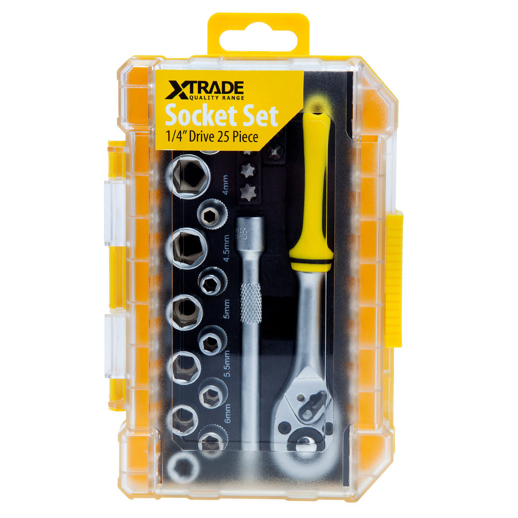 XTrade X0900197 Socket Set 1/4in Drive (25 Piece) 2