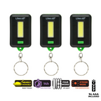 LitezAll 24389 CobFob Tactical Keychain 120 Lumens (3 Pack)