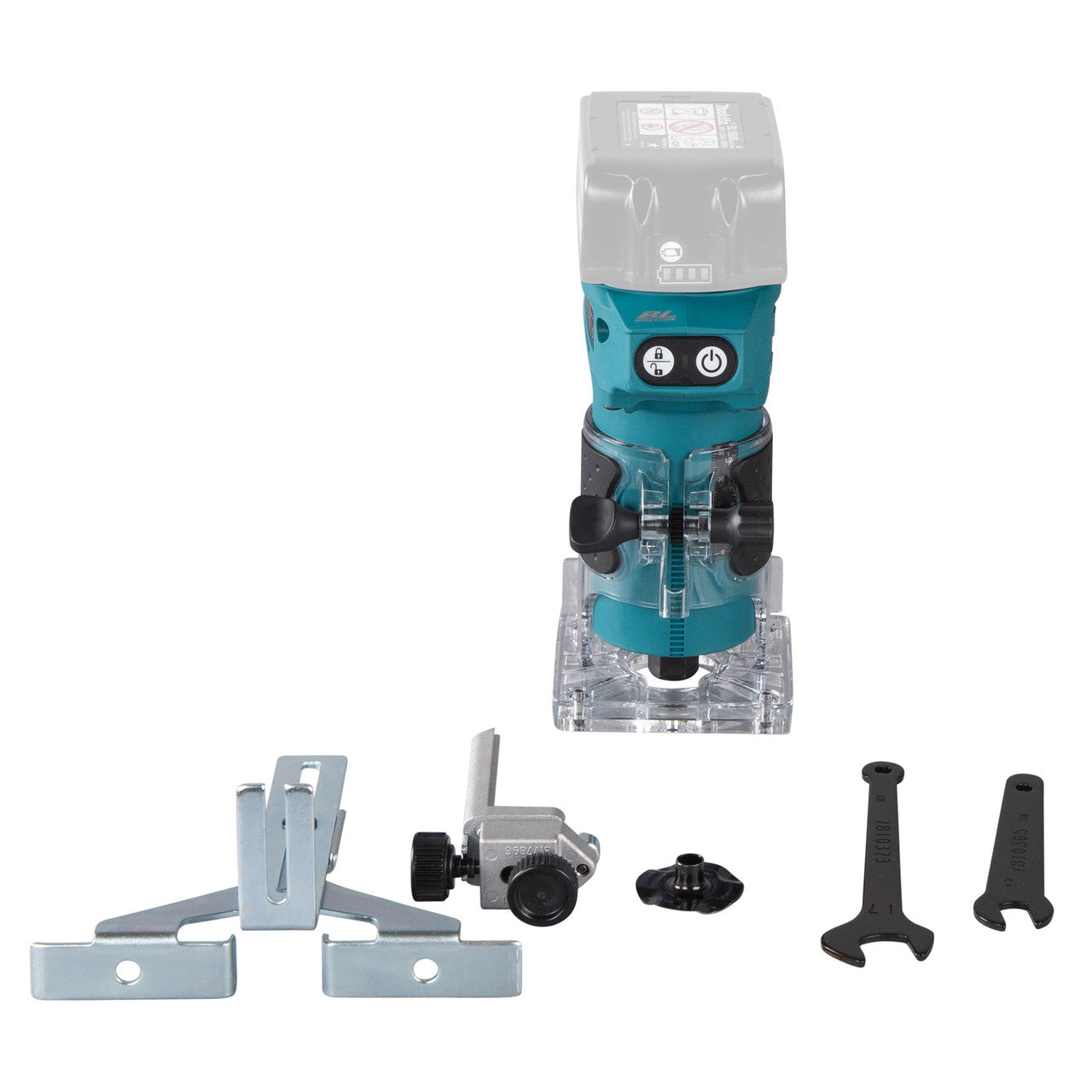 Makita DRT52Z cordless trimmer with Extreme Protection Technology for dust and water resistance.