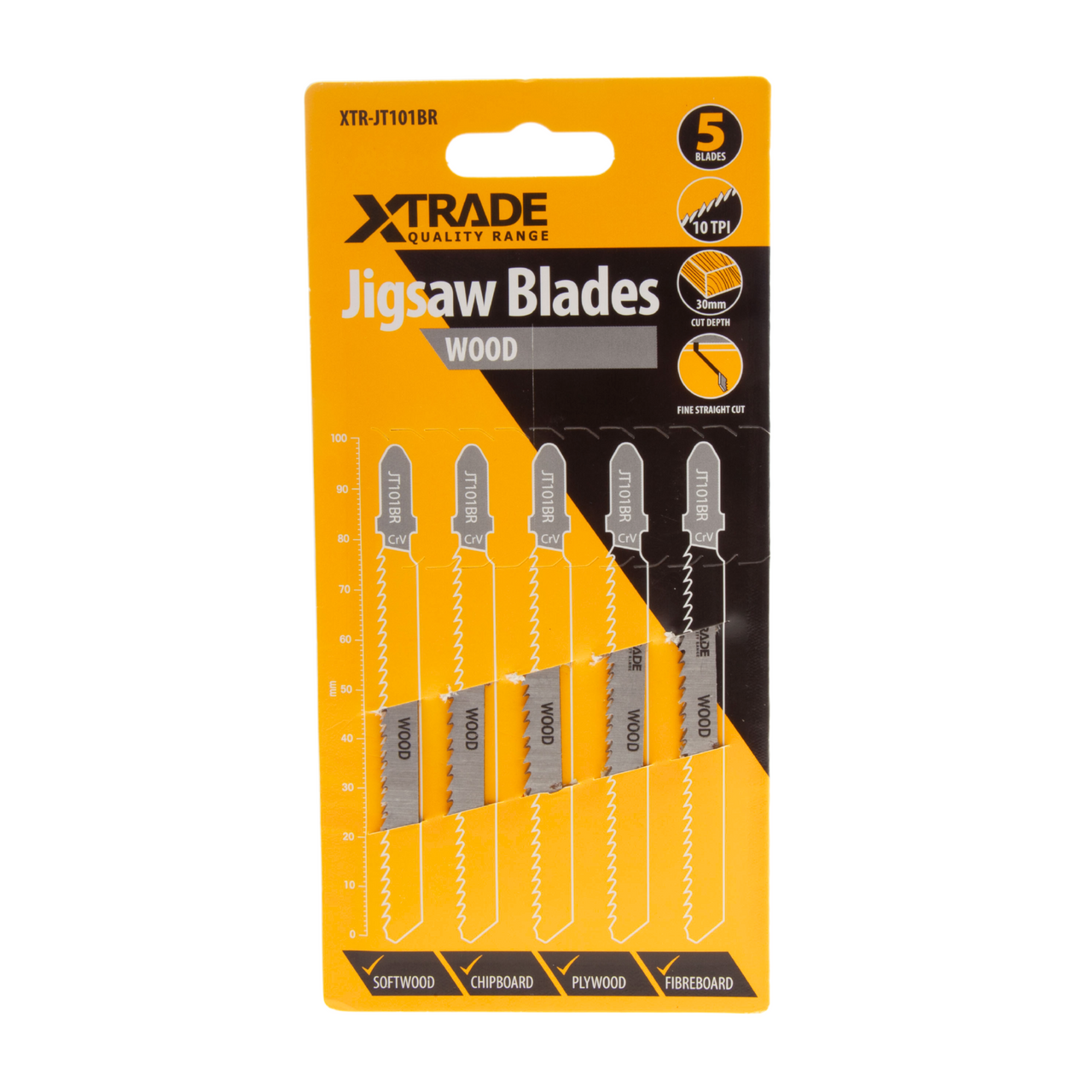 XTrade JT101BR Clean for Wood Jigsaw Blades (Pack Of 5)