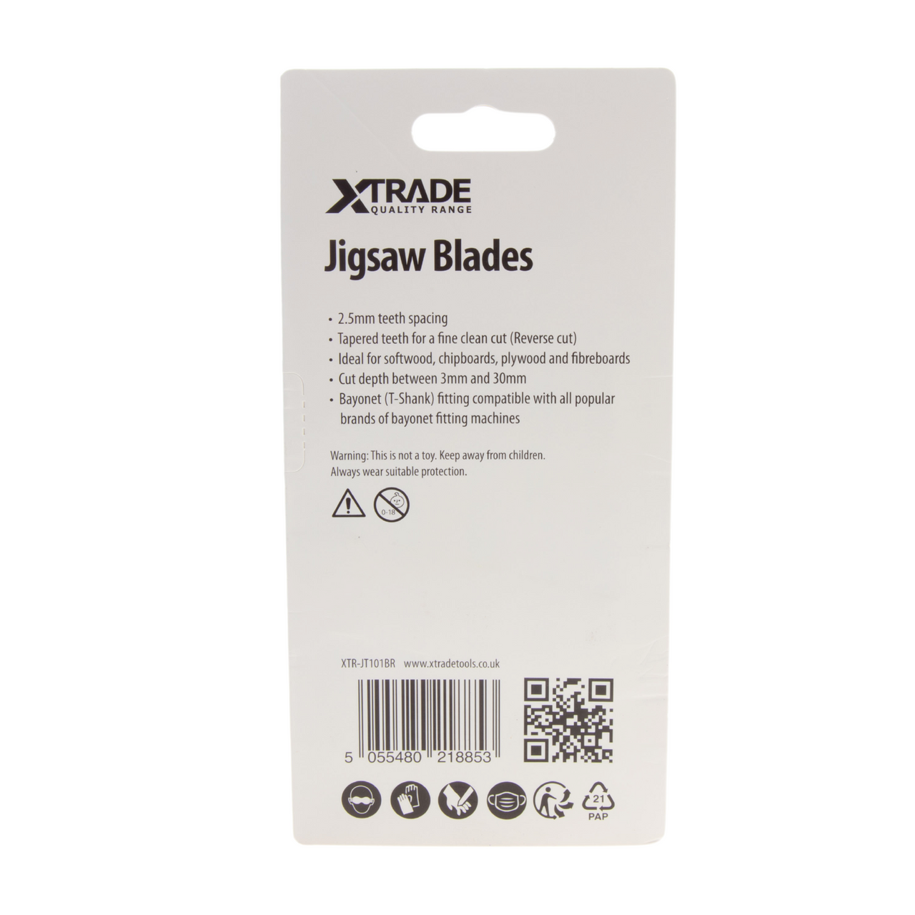 XTrade JT101BR Clean for Wood Jigsaw Blades (Pack Of 5)