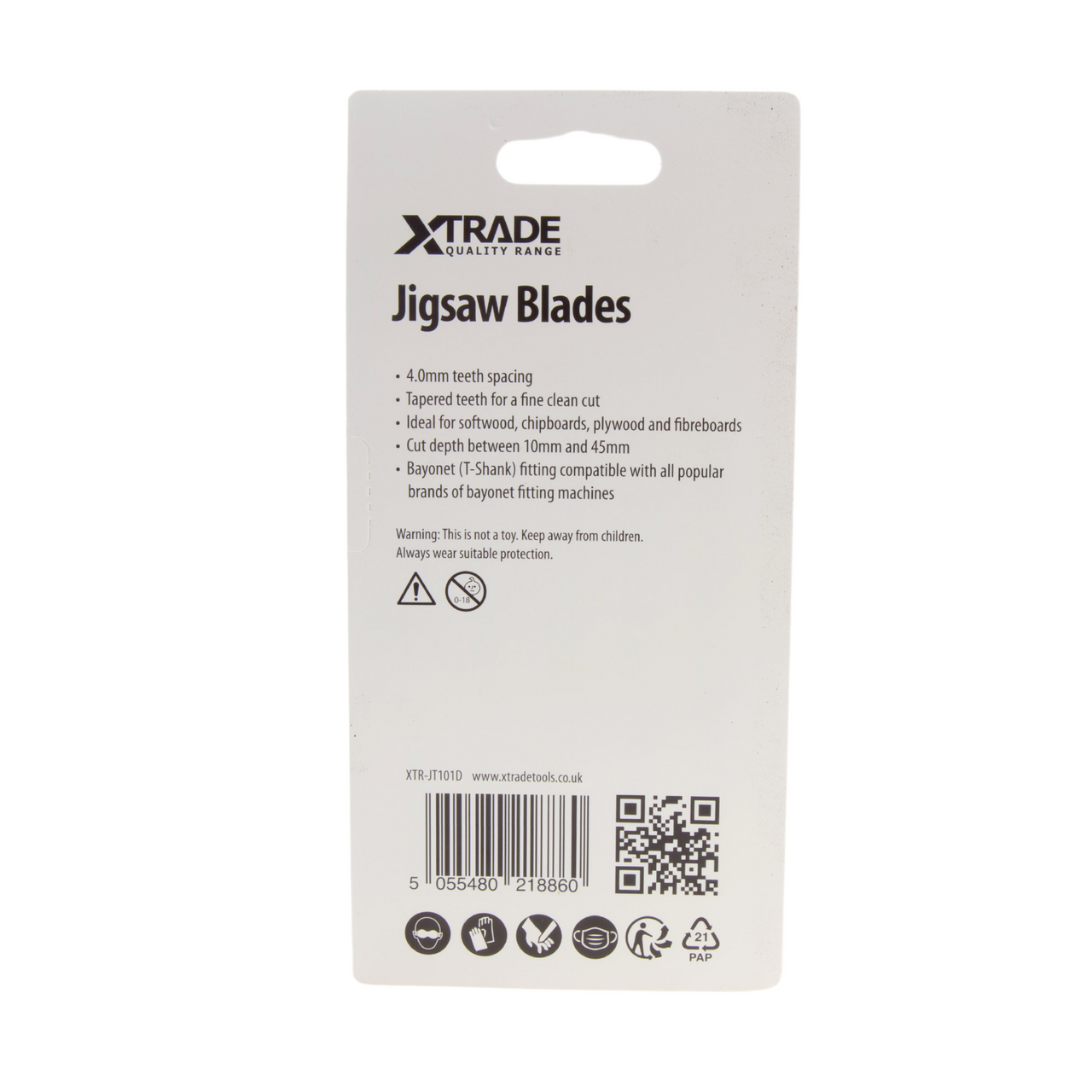 XTrade JT101D Clean for Wood Jigsaw Blades (Pack Of 5)