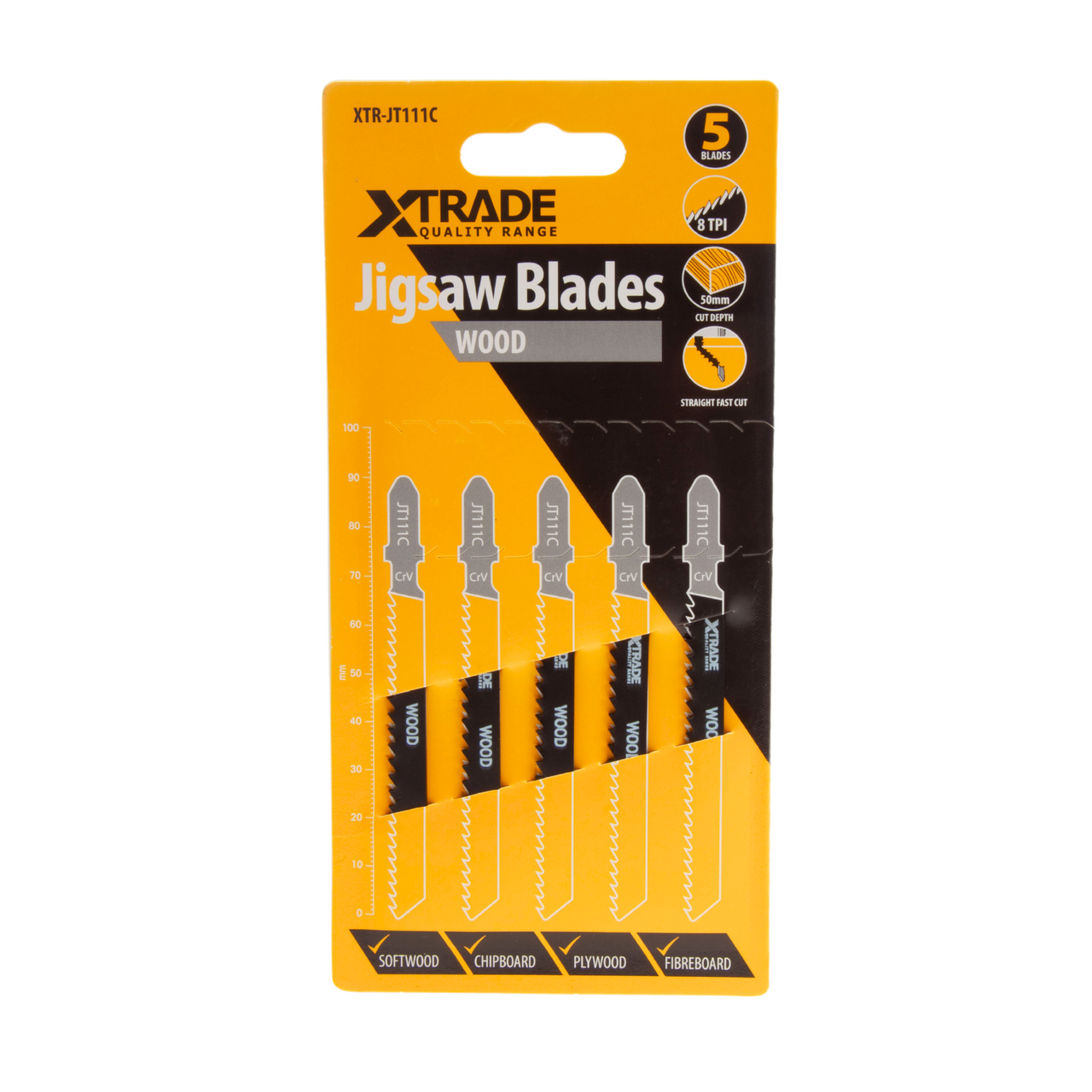 XTrade JT111C Basic for Wood Jigsaw Blades (Pack Of 5)