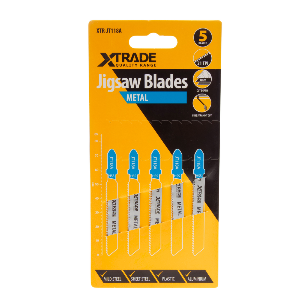 XTrade JT118A Basic for Metal Jigsaw Blades (Pack Of 5)