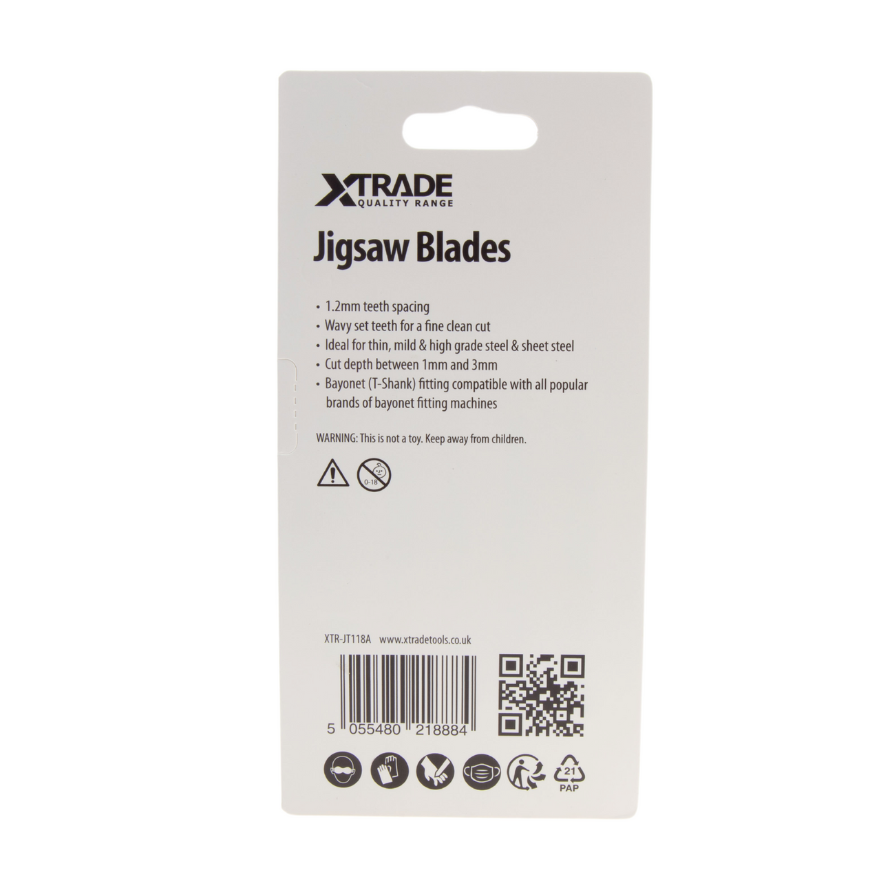 XTrade JT118A Basic for Metal Jigsaw Blades (Pack Of 5)