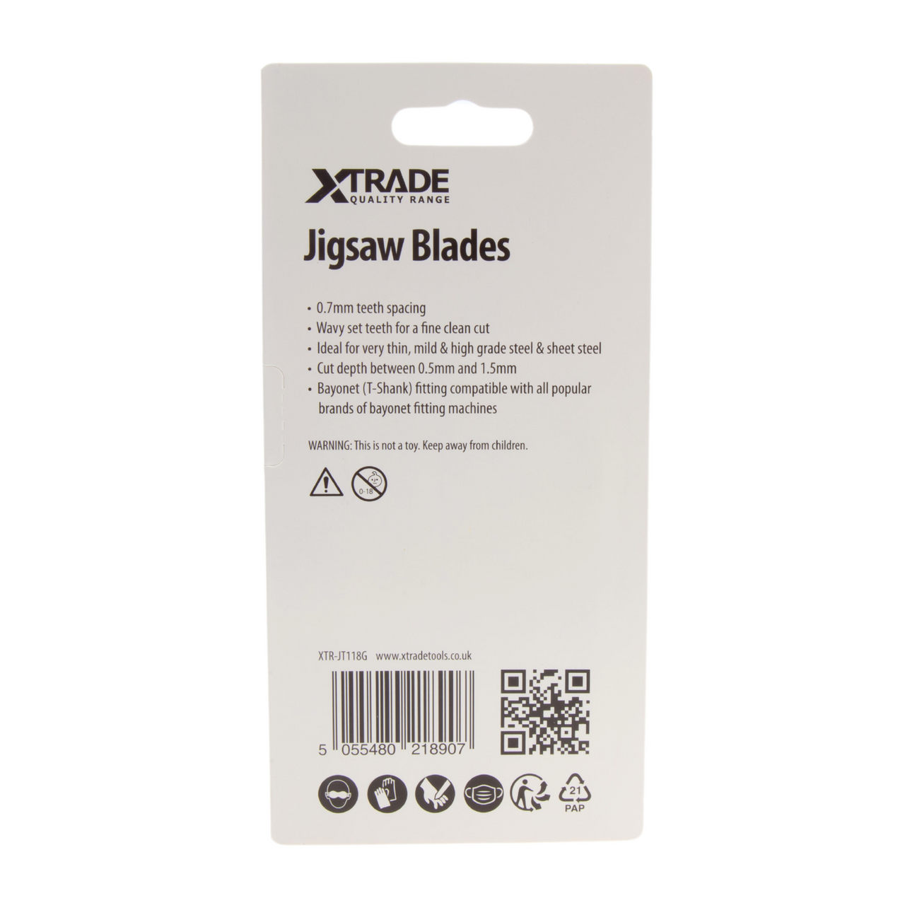 XTrade JT118G Basic for Metal Jigsaw Blades (Pack Of 5)