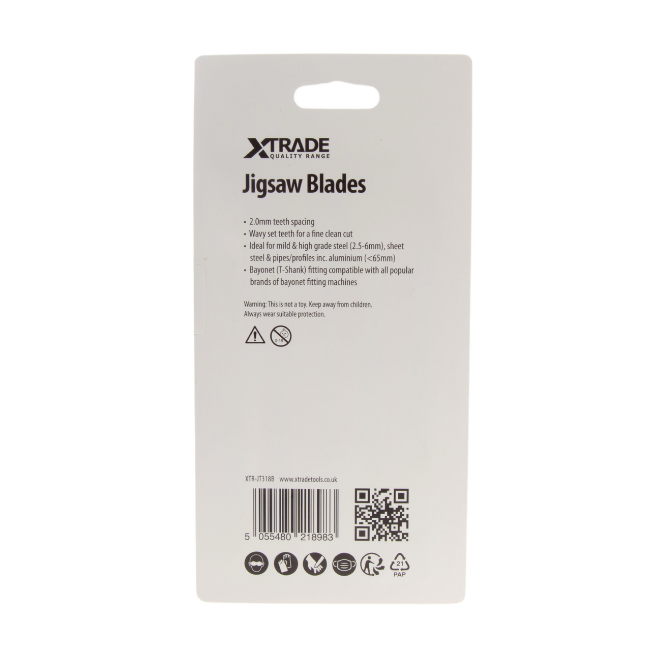 XTrade JT318B Basic for Metal Jigsaw Blades (Pack Of 5)