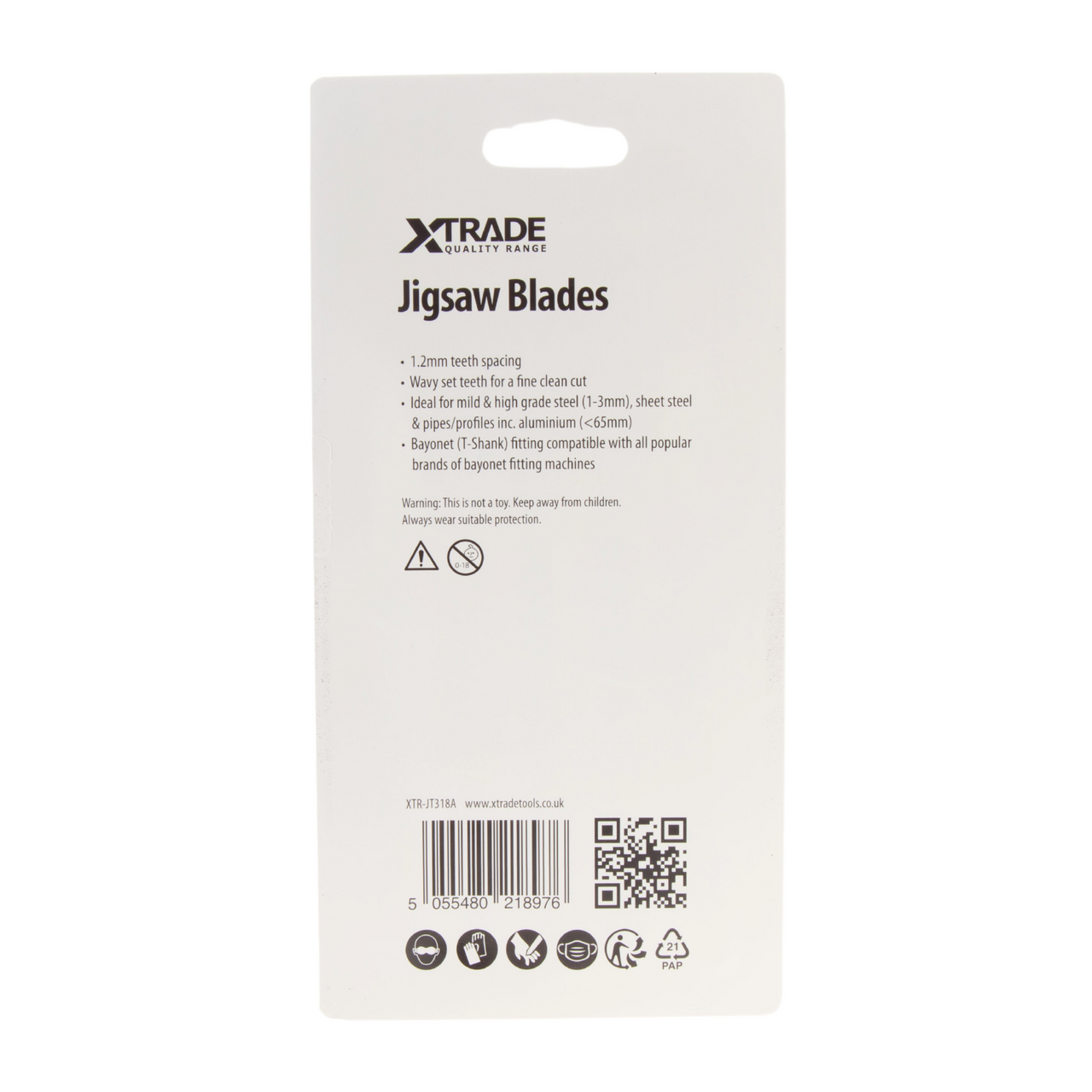 XTrade JT318A Basic for Metal Jigsaw Blades (Pack Of 5)
