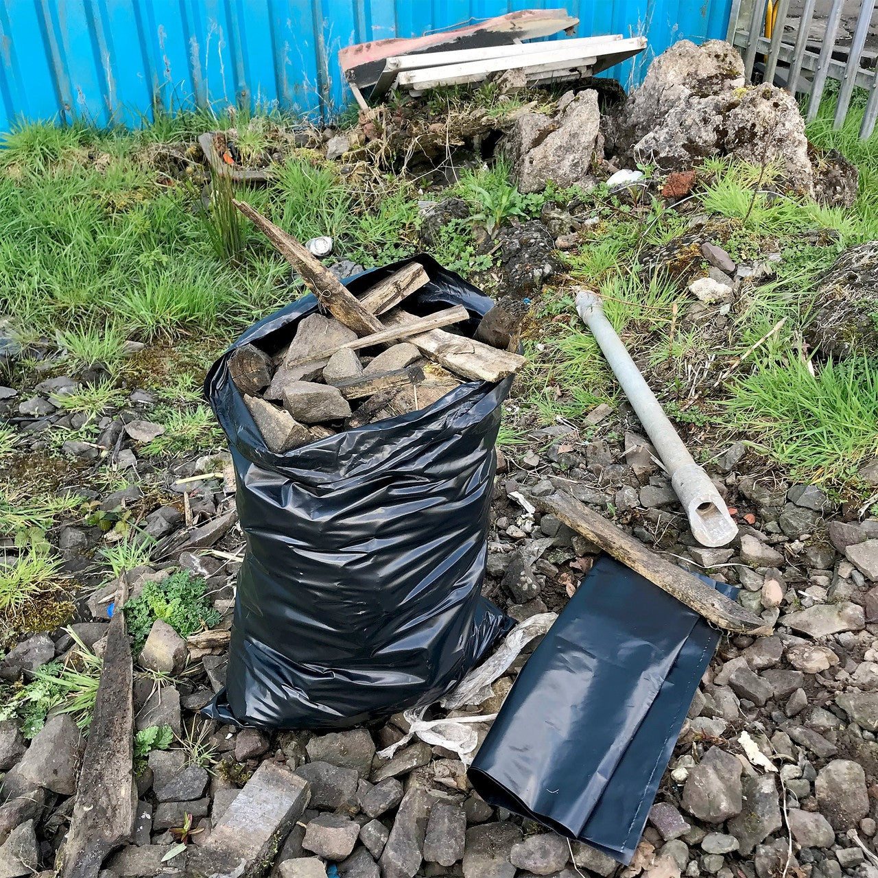 Punchin Black Heavy-Duty Rubble Sacks 50 x 75cm (Box of 100) - Loose