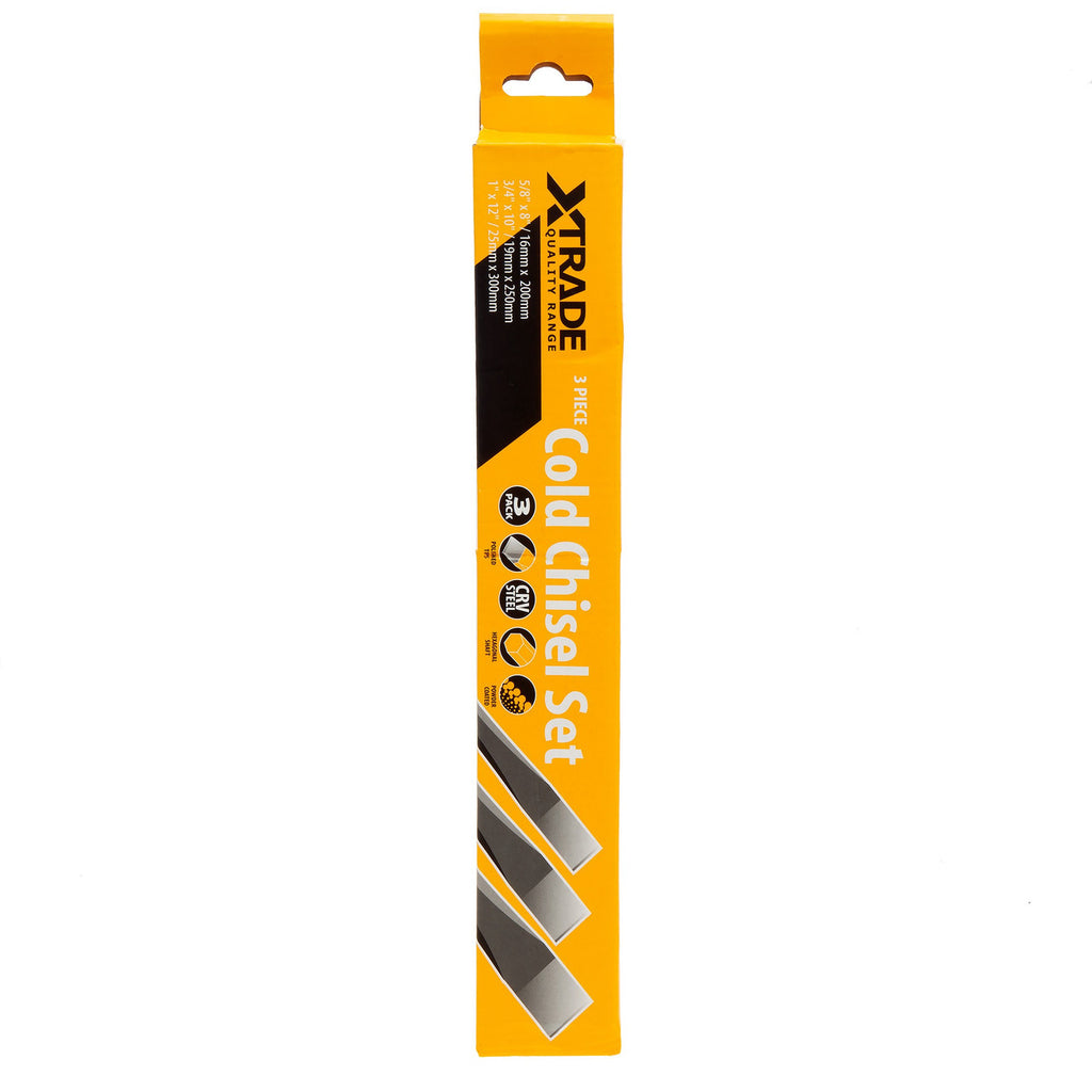 XTrade X0900234 Cold Chisel Set 16mm, 19mm & 25mm (3 Piece)