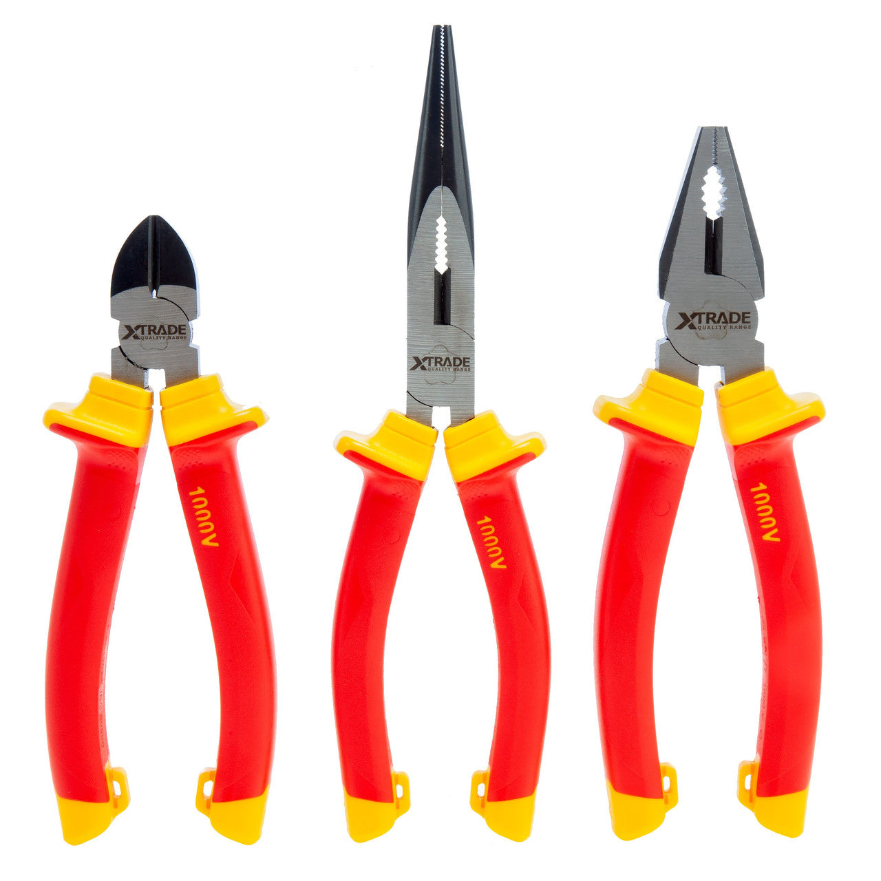 XTrade X0900221 VDE Pliers Set (3 Piece)