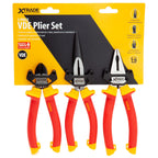 XTrade X0900221 VDE Pliers Set (3 Piece)