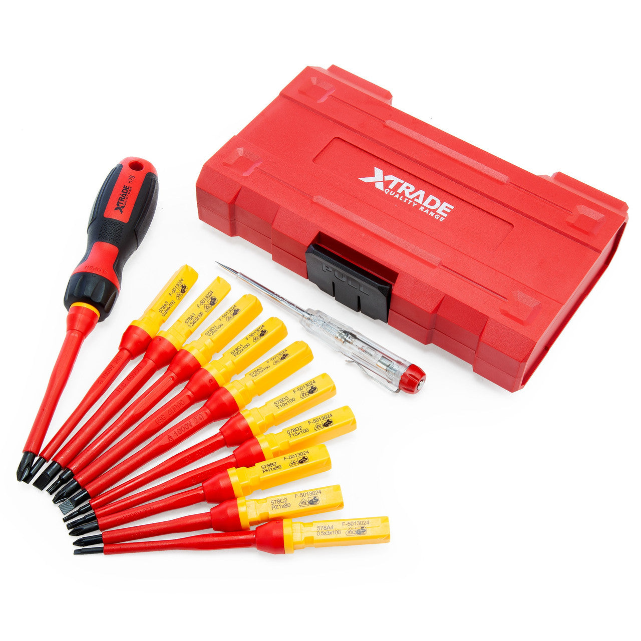 XTrade X0900220 Interchangeable VDE Screwdriver Set (13 Piece)