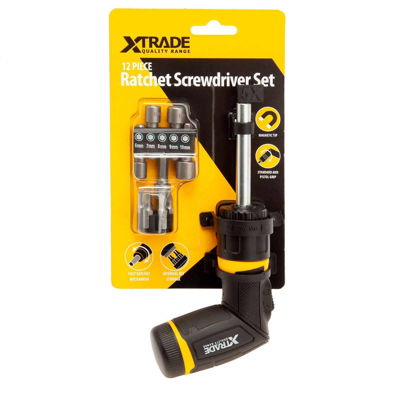 XTrade X0900219 Ratchet Screwdriver Set (12 Piece)