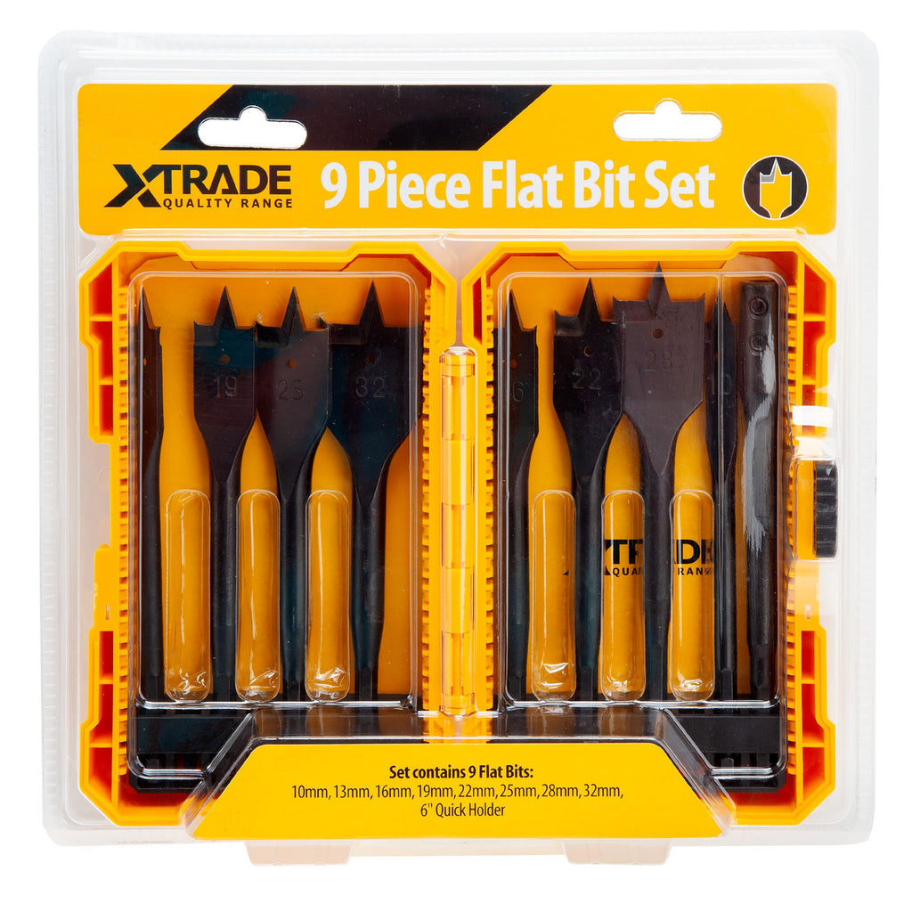 XTrade X0900225 Flat Bit Set (9 Piece)