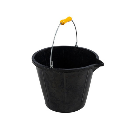 XTrade X0900212 Rubber Builders Bucket Black 14L