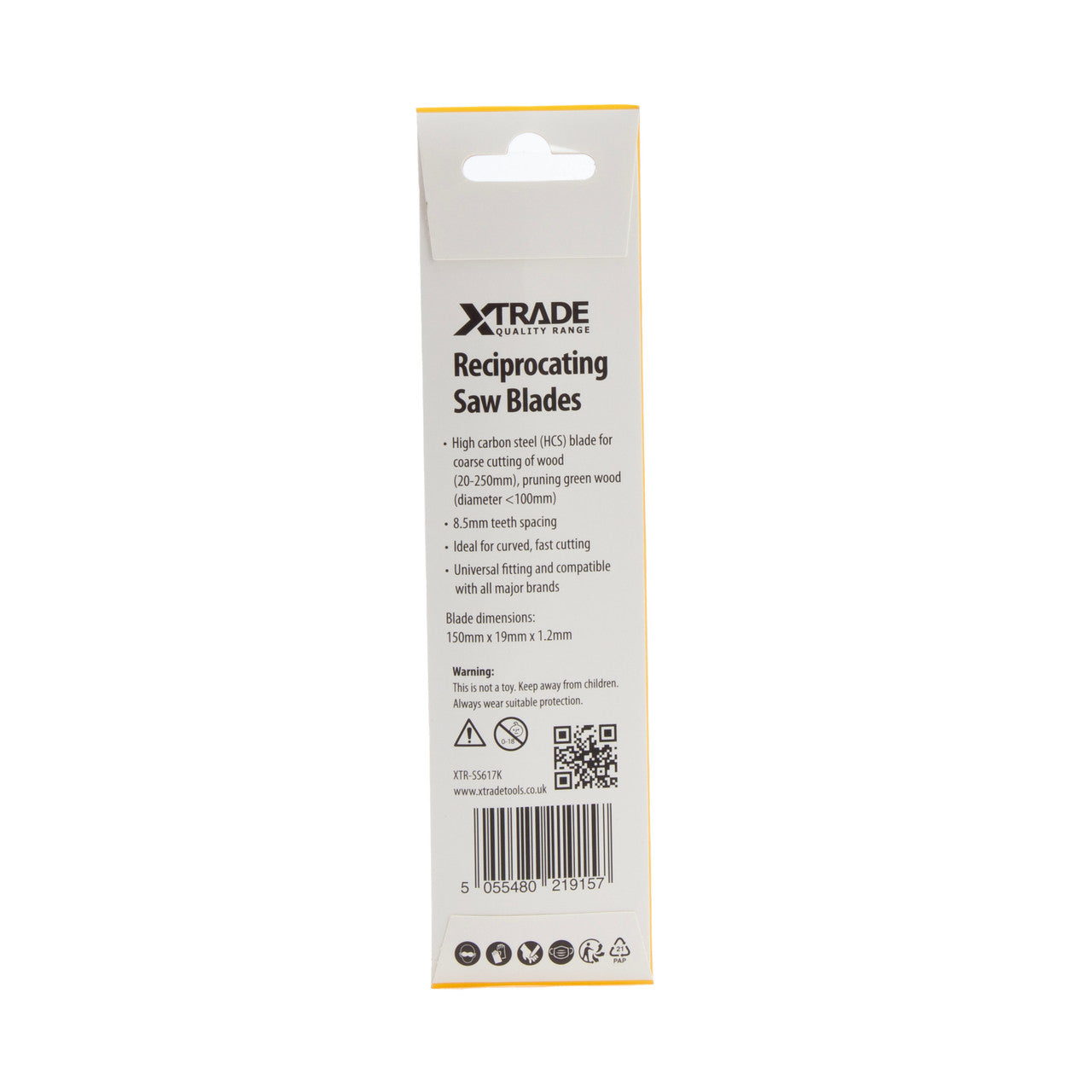 XTrade SS617K Reciprocating Saw Blades for Wood back
