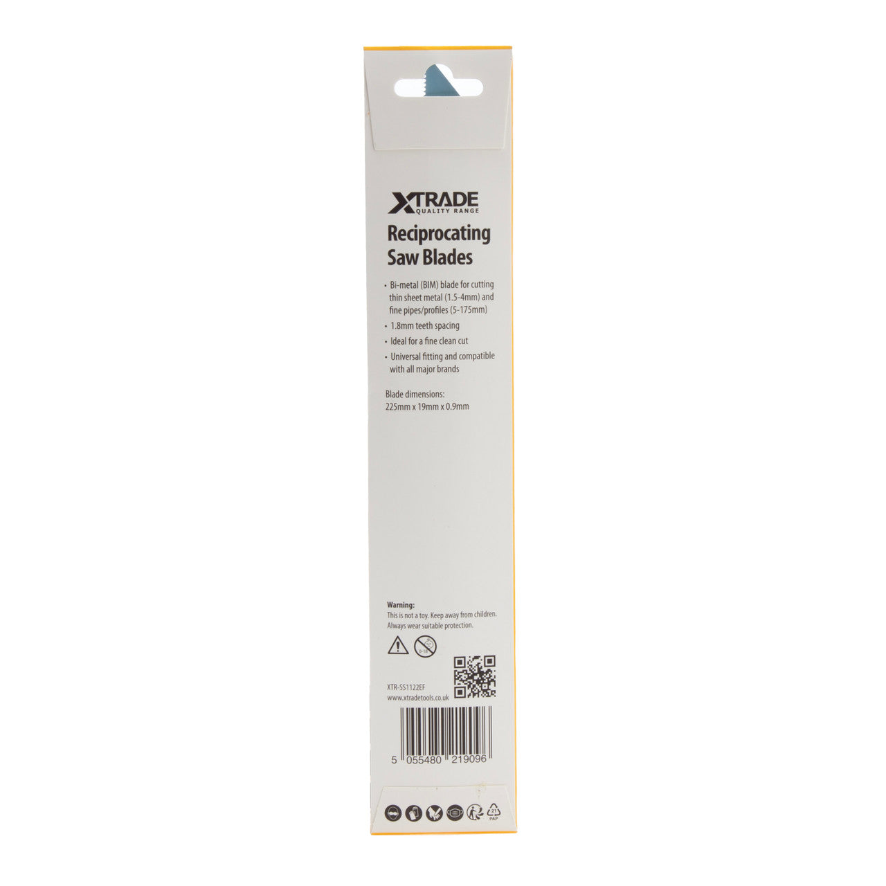 XTrade SS1122EF Flexible for Metal Reciprocating Saw Blades back